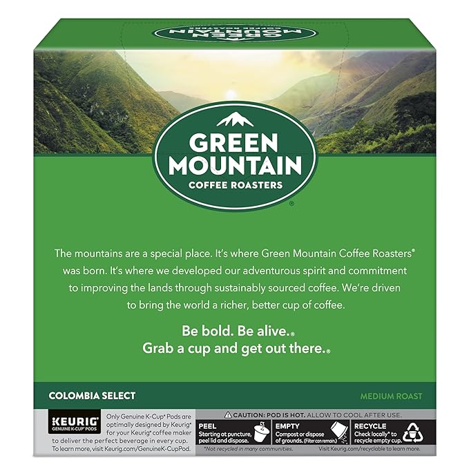 Green Mountain Coffee Roasters Colombia Select Coffee, Keurig Single-Serve K-Cup pods, Medium Roast, 32 Count