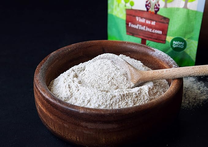 Food to Live Organic Dark Rye Flour, 16 Pounds ??Whole Grain, Non-GMO, Stone Ground, Kosher, Raw, Vegan, Bulk, Great for Baking Bread, Product of the USA