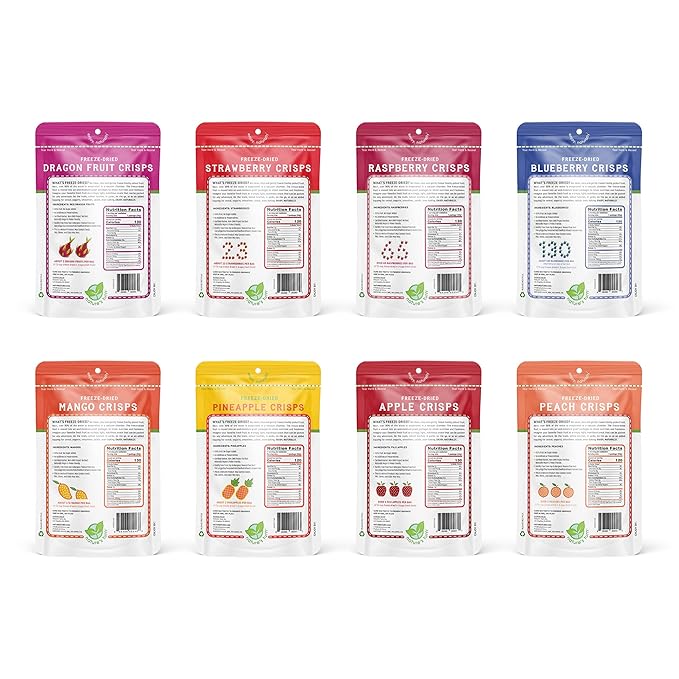 Nature's Turn Freeze-Dried Fruit Snacks, Superfruit Variety, Pack of 8 (1.2oz Each)
