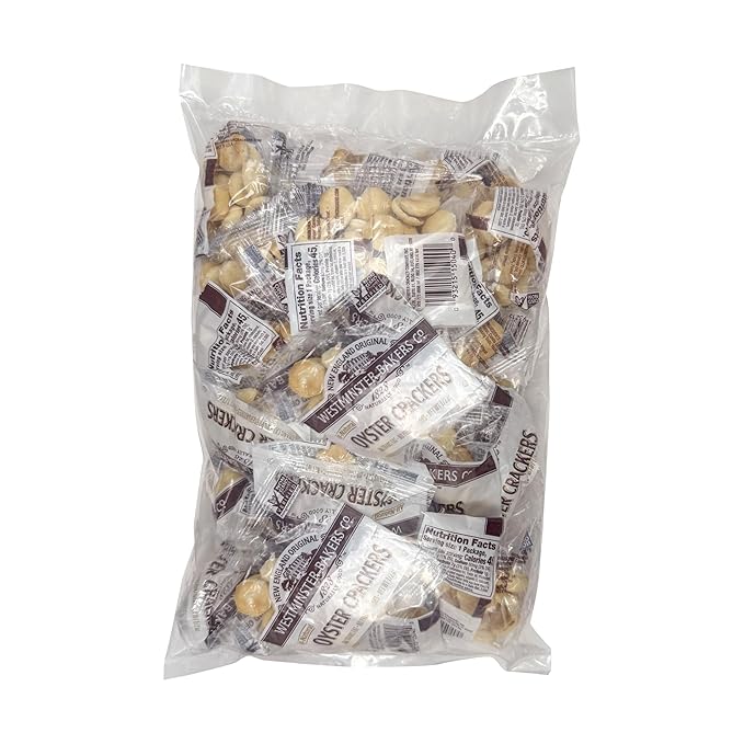 Westminster Oyster Crackers, 0.5 Oz. Each (Pack of 25), Crackers for Soups & Salads, The Hampton Popcorn & Candy Company