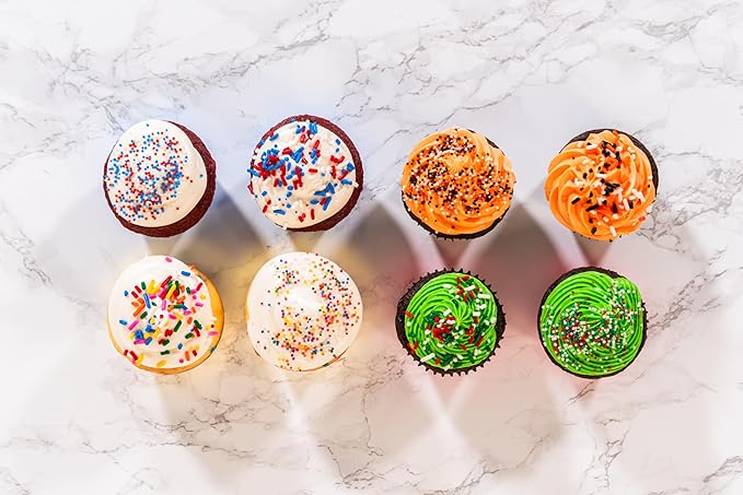 Bakerpan Rainbow Jimmies Sprinkles - 6 Ounces Edible Sprinkles for Cake Decorating, Cupcakes, Ice Cream, Cake Decorations (Made in USA)
