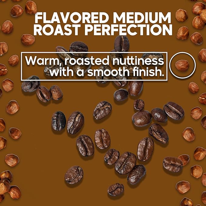 Sarasota Coffee Ground Hazelnut | Medium Roast Gourmet Flavored Coffee Grounds | Low Acid, Mold Free, Specialty Grade, Flavored Bulk Ground Coffee | 5lb (80 oz)