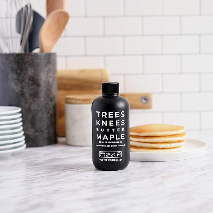 Trees Knees Butter Maple, Organic Maple Syrup with Sea Salt, Vegan, Gluten-Free, Paleo-friendly, Grade A Syrup Infused with Sweet and Savory Flavor (11.5 Ounce Bottle)