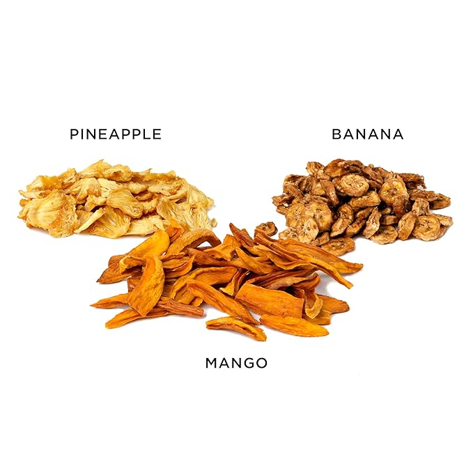 Mavuno Harvest Organic Dried Fruit Variety Pack | Dried Mango, Pineapple, and Banana | Healthy, Vegan, No Sugar Added, Non GMO Snacks for Kids & Adults | 2 Ounce, Pack of 6