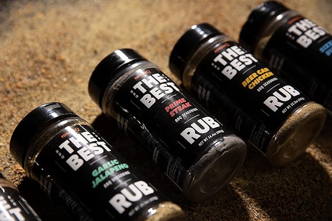Kosmos Q The Best Prime Steak Rub, Bold BBQ Meat Dry Rub & Steak Seasoning with Garlic, Onion, Spices & Smoke Flavor, For Ribs, Pork Chops, Chuck Roast, Brisket & More, 14.4 Oz Shaker Bottle