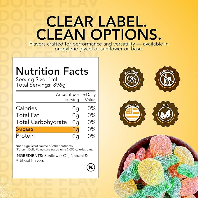 Dolce Flav Pineapple Extract ??1 Gallon Oil-Soluble Kosher, Sugar-Free, Concentrated Tropical Flavor for Candy, Chocolates & Desserts, Includes Measured Dropper