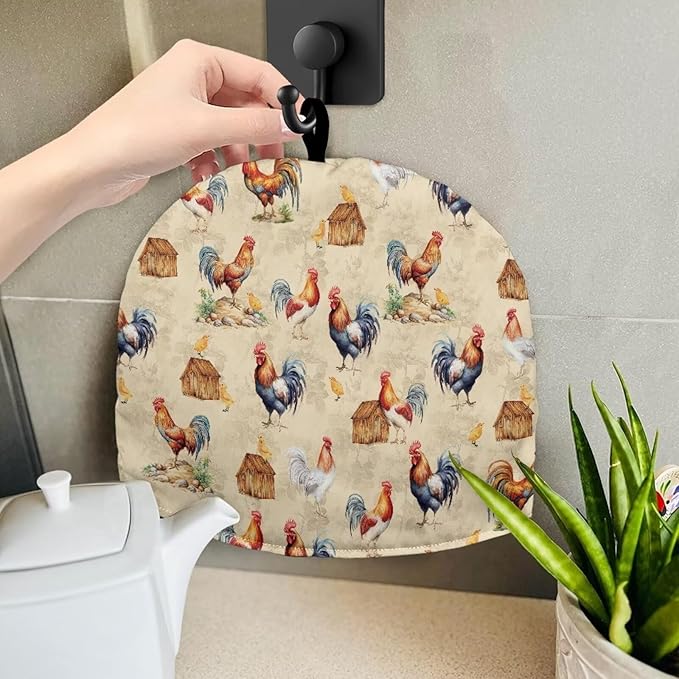 Rooster Tea Cozy Insulation Kitchen Accessory Tea Cozies Covers Kitchen Home Decorative Tea Pots Cozy for Keeping Warm