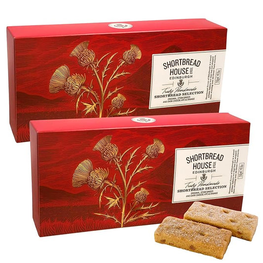 Shortbread House of Edinburgh Truly Handmade Shortbread Fingers, 8.8oz Selection Box (Pack of 2)