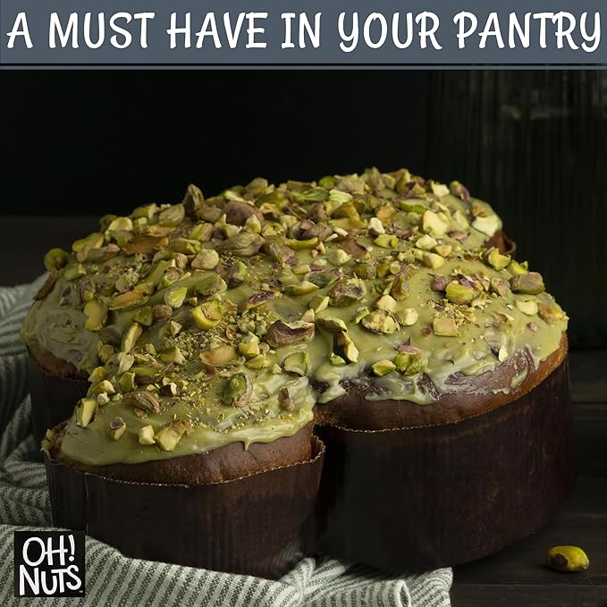 Oh! Nuts Pistachios Iranian Style - Roasted Lightly Salted - 1 lb - Shelled Whole Nuts - Packed in New York Zip-Seal Bag for Exceptional Freshness