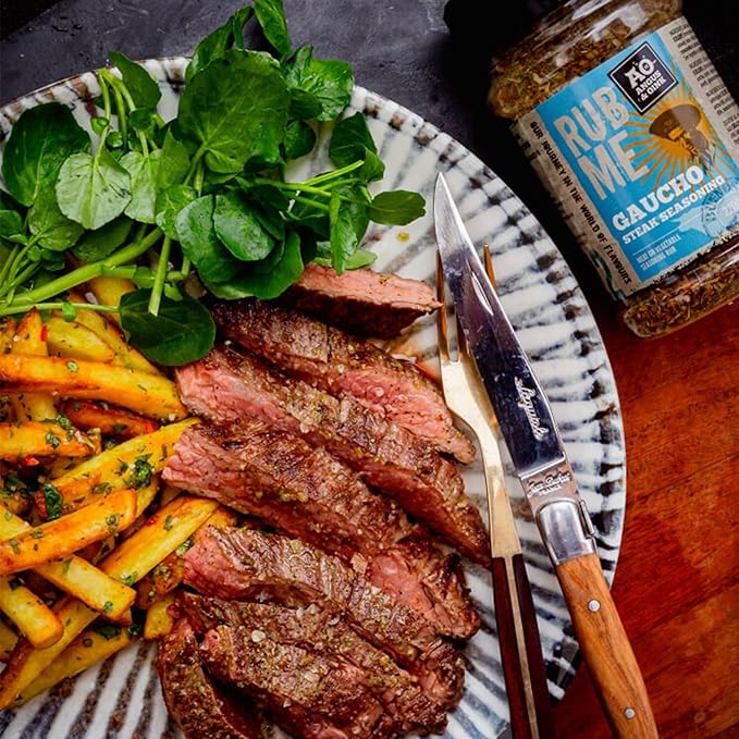 Angus & Oink | Rub Me BBQ Seasoning | Gaucho Flavour | Authentic Argentine Asado Experience | Perfect for Grilling Beef & Lamb | Gluten-Free | 200g