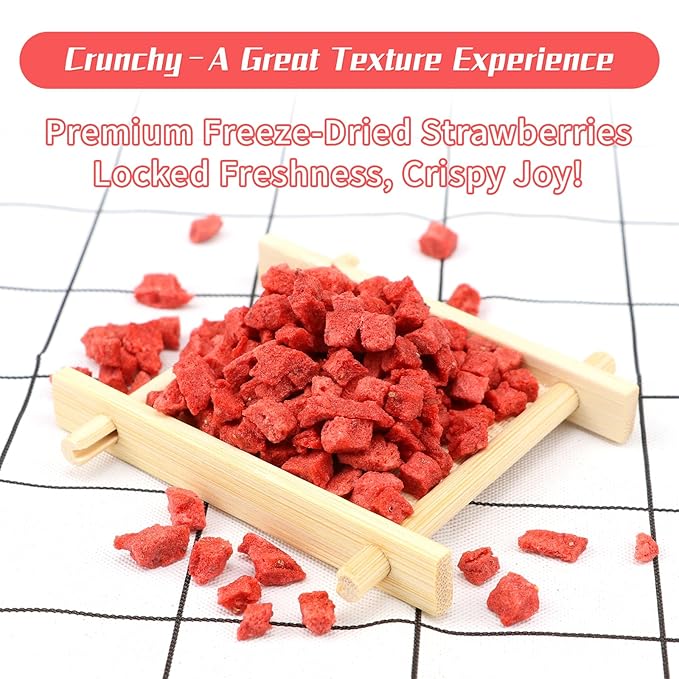 Haomly Freeze Dried Strawberries, 8.8oz/250g, 100% Natural Strawberry Chips,Dried Strawberries Bulk for Baking, Cooking, Flavorful,No Additives, No Sugar Added