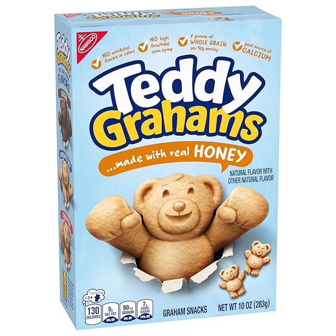 TEDDY GRAHAMS Honey Graham Snacks, Bulk Kids Snacks, 6 - 10 oz Boxes