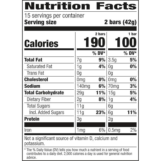 Nature Valley Crunchy Granola Bars, Oats 'n Honey, 30 Ct, 22.35 oz (15 Pouches)