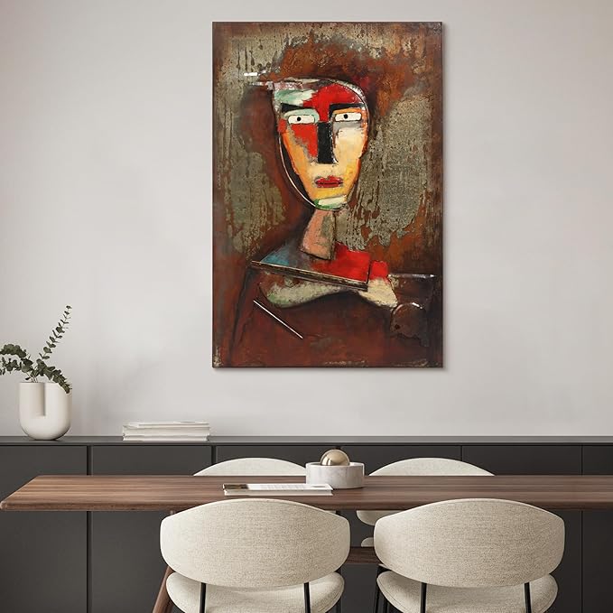 Empire Art Direct Homme III Mixed Media Iron Hand Painted Dimensional Wall Art, 48" x 32" x 2.2", Ready to Hang