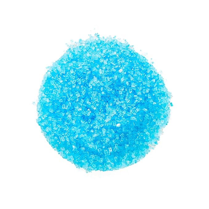 Bakerpan Sugar Sprinkles for Baking - 7 Ounce Sky Blue Decorating Sugar Crystals for Cookies, Cake Pops, Ice Cream (Made in USA)