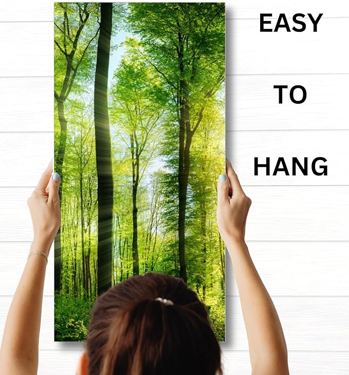 Forest Canvas Wall Art Decor - 24x24 Tree Landscape Picture - 2 Piece Set, Decorative Multi Panel Split Prints for Living Room, Kitchen, Bedroom, Office & Home Decor Gift