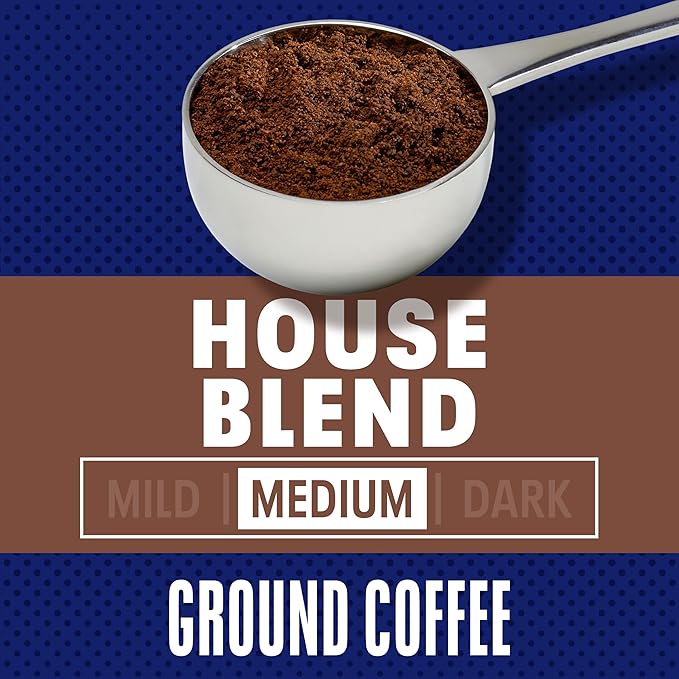 Maxwell House House Blend Medium Roast Ground Coffee, 24.5 oz Canister