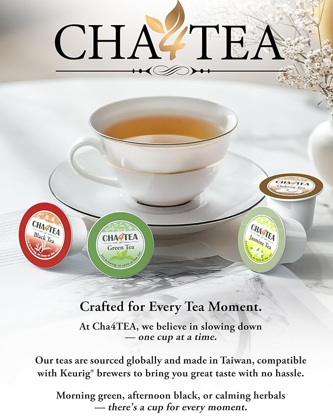 Cha4TEA 36-Count Earl Grey Tea Pods ??Compatible with Keurig K-Cup, Bold Black Tea with Bergamot Flavor