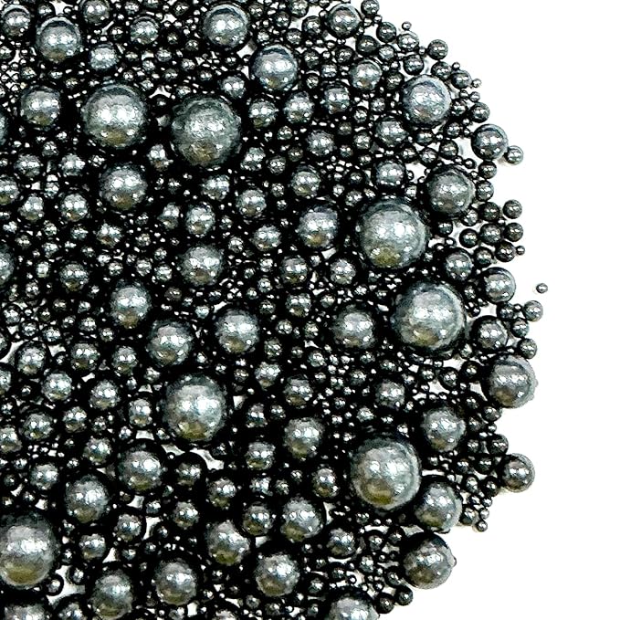 Sprinkles Edible Black Pearl Sugar Sprinkles Candy 142g/5.01oz Mix Size Black Pearls Baking Cupcake Toppers Cookie Ice Cream Decorations for Wedding Parties Valentines Day Halloween Christmas