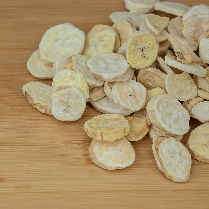 Survival Grocery® Freeze Dried Bananas - Gluten-Free, Unsweetened Banana Chips - Vitamin C & Fiber Rich Snack, Long Shelf Life, Natural Freeze Dried Fruit For Oatmeal, Granola, Smoothies, Baking Or On-the-go Snacking, 6 Oz