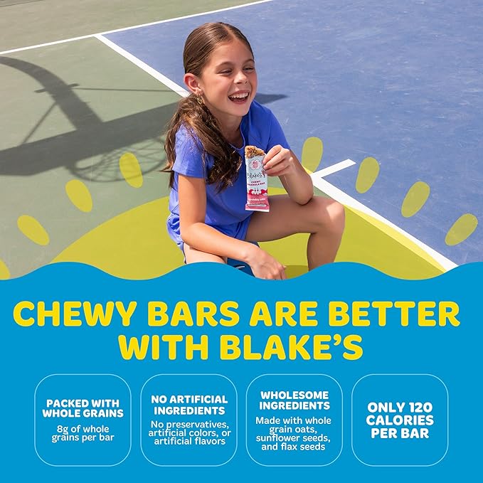 Blake’s Seed Based Chewy Granola Bars — Birthday Cake (24 Count), Vegan, Gluten Free, Nut Free & Dairy Free, Healthy Snacks for Kids or Adults, School Safe, Low Calorie Soy Free Snack