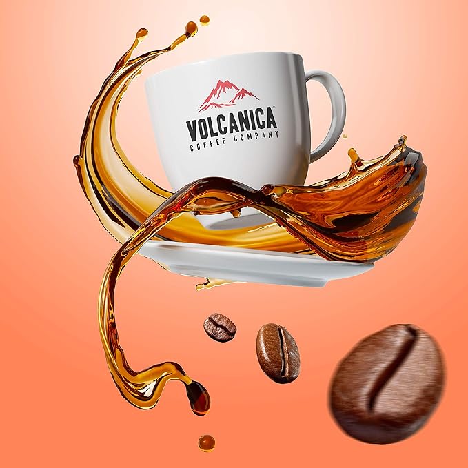 Volcanica House Decaf Coffee, Ground, Swiss Water Processed, Fresh Roasted, 5 lbs