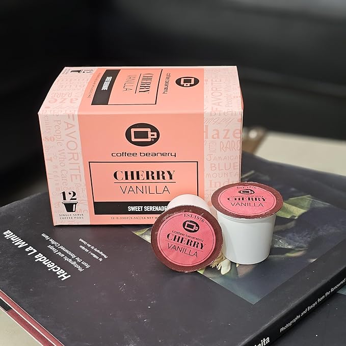 Cherry Vanilla Flavored Coffee Pods by Coffee Beanery | Medium Roast, 12ct