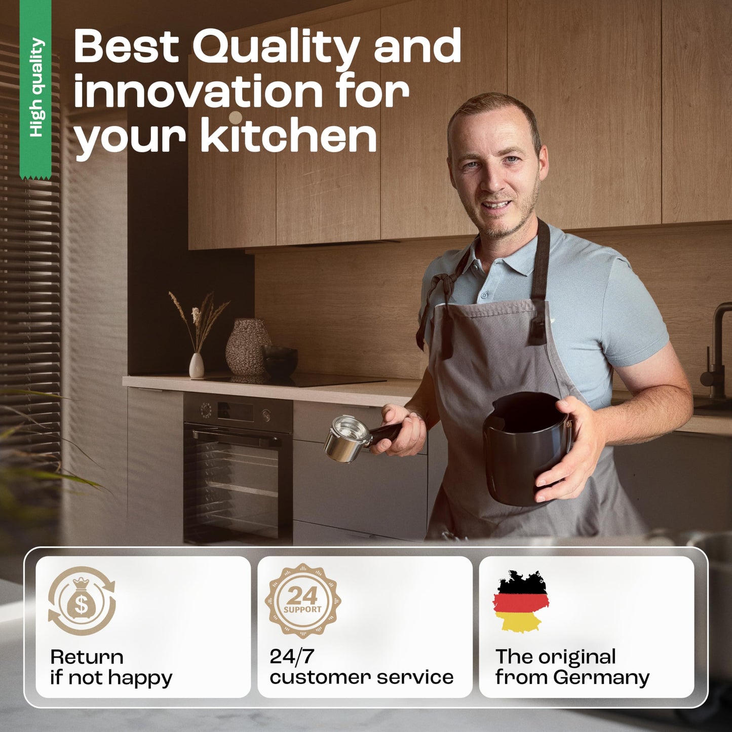 homeffect Knock Box for Coffee Grounds - Innovative Barista Accessory with Improved Handling