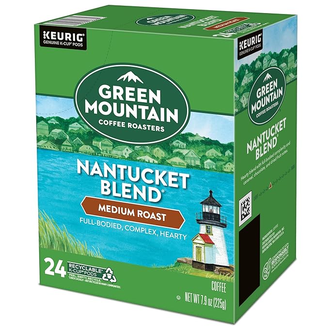 Green Mountain Coffee Roasters Nantucket Blend Keurig Single-Serve K-Cup Pods, Medium Roast Coffee, 96 Count
