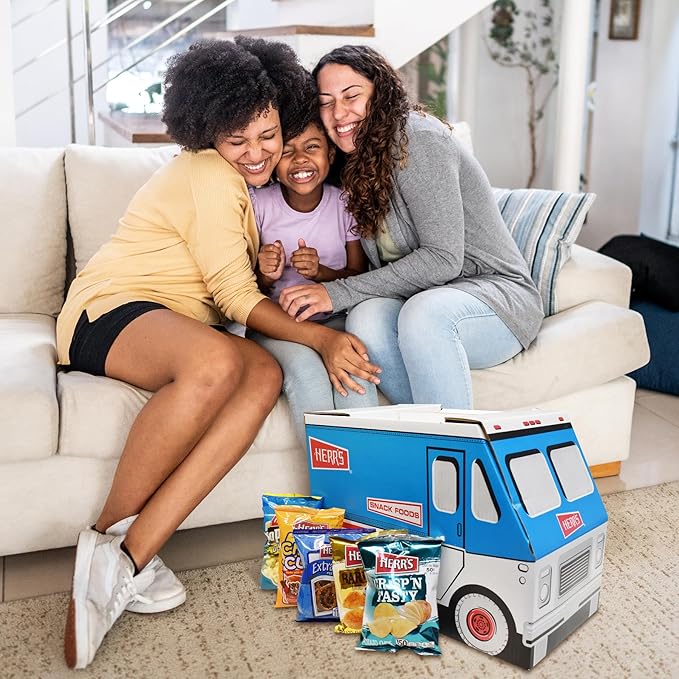 Herr's Variety Snack Truck Box, Assorted Flavors, 42-Pack - Crisp 'N Tasty, Barbecue, Sour Cream & Onion Potato Chips, Cheese Curls, Pretzels, Popcorn & More
