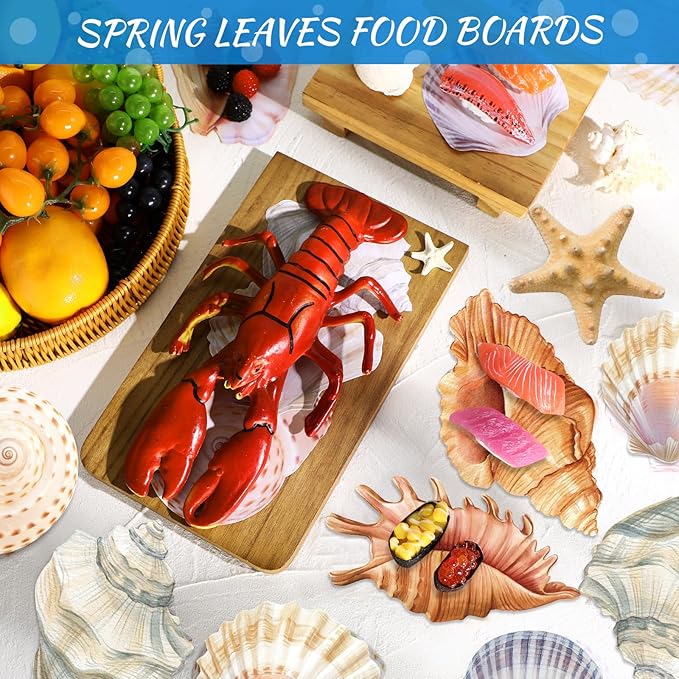 90 Pcs Parchment Paper Leaves, 8.66 in Charcuterie Board Ocean Parchment Paper Leaves Cheese Paper Decorative Parchment for Table Festival Ocean Party Serving