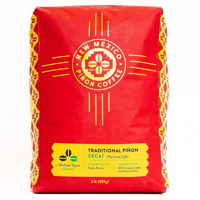 New Mexico Pi챰on Coffee Naturally Flavored Coffee (Traditional Pi챰on Ground Decaf, 2 pound)