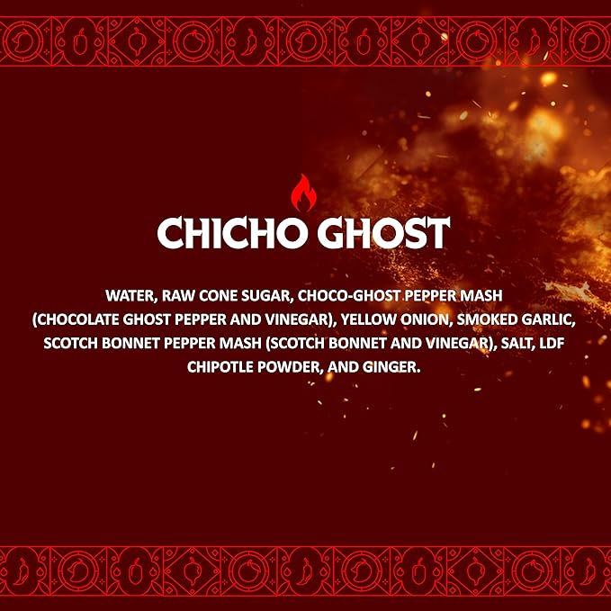 Hot Sauce | Chile Lengua de Fuego (Pack of 3, Chicho-Ghost) – Hot Chipotle & Ghost Pepper Sauce with Garlic, Ginger & Panela, Smoky Gourmet Heat
