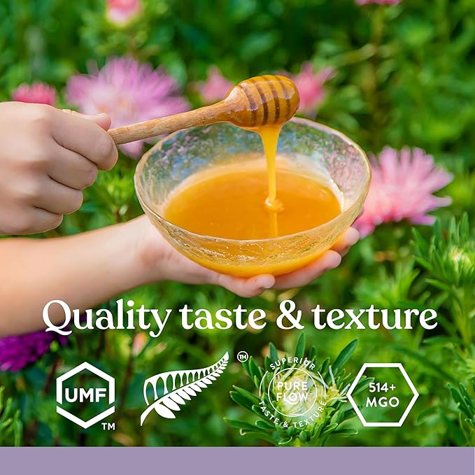 100% Pure New Zealand Honey - Certified UMF 15+ (MGO 512+), Award Winning New Zealand Raw Manuka Honey Premium Grade, 17.6 Ounce (500g)