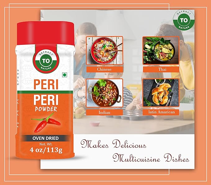 Peri Peri Powder (Birds Eye Chili) ??4 oz/113 gm, 100% Pure, Oven Dried, Spicy Chili Powder