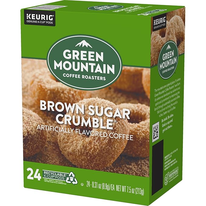 Green Mountain Coffee Roasters Brown Sugar Crumble Coffee, Keurig Single Serve K-Cup Pods, 96 Count