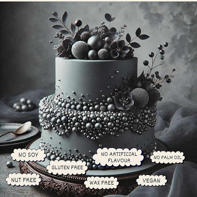 Confect Love Silver Metallic Disco Ball Sprinkles ??Edible Cake Decorating Sugar Pearls | Shiny Silver Dessert Toppers for Cupcakes, Cookies, Cakes & Party Treats | Vegan, Gluten-Free, Nut-Free, Soy-Free, Dairy-Free, Palm Oil-Free- 4.2 Oz