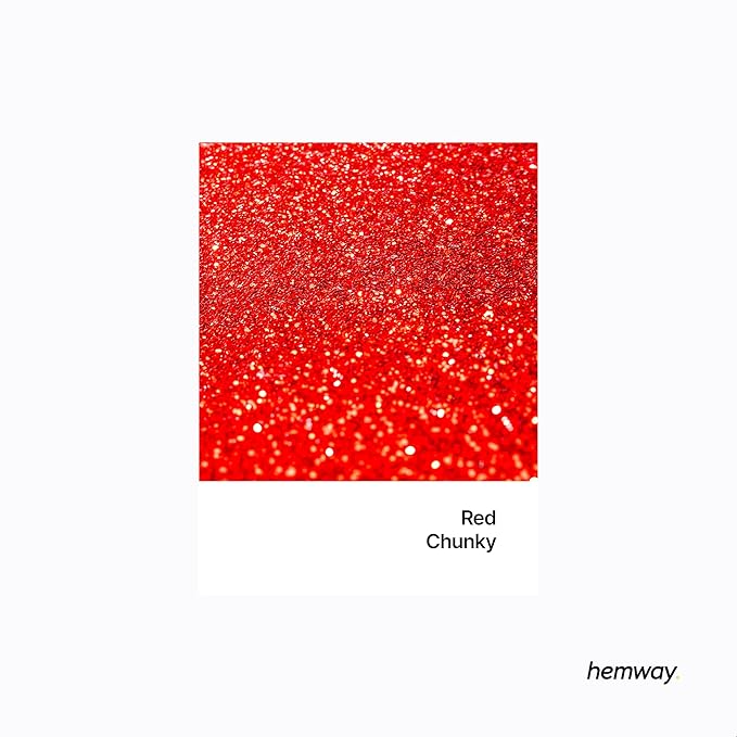 Hemway Premium Glitter Shaker - Red | 130g Chunky Metallic Flake Sequins for Resin & Epoxy Crafts | Craft Supplies for Tumblers, Festival, Art