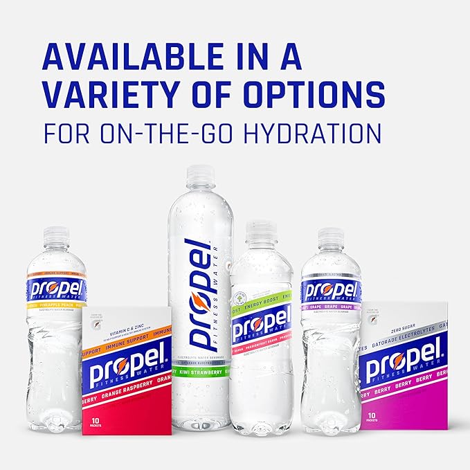 Propel Energy Boost Zero Calorie Flavored Water With Electrolytes and Caffeine, Passionfruit Guava