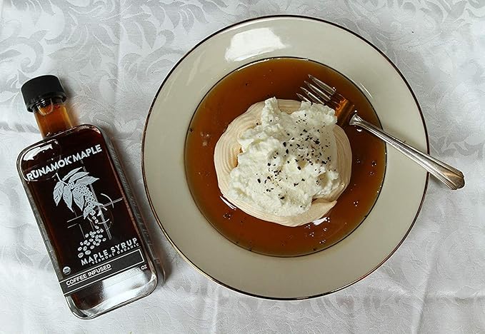 Runamok Coffee Infused Maple Syrup - Authentic & Real Vermont Maple Syrup | Make Your Ultimate Coffee-Milk | Breakfast | 8.45 Fl Oz (250mL)