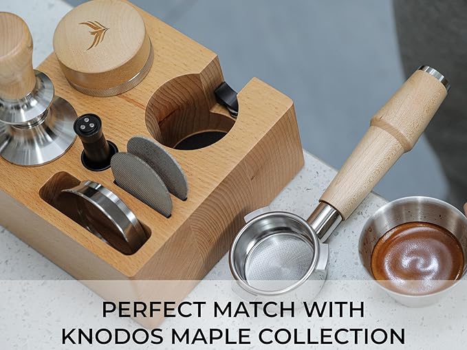 Espresso Tamping Station 54mm for Breville Accessories ??Portafilter Holder with Tamper, Distributor, Dosing Funnel, WDT Tool & Puck Screen Slots