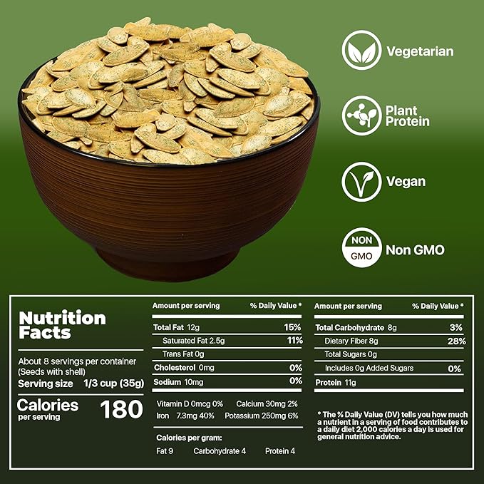 PREMIUM ORCHARD Flavored Pumpkin Seeds Oven Roasted | Dill Flavor | High Protein Snacks for Kids and Adults | Vegan Snack | Non GMO | KETO