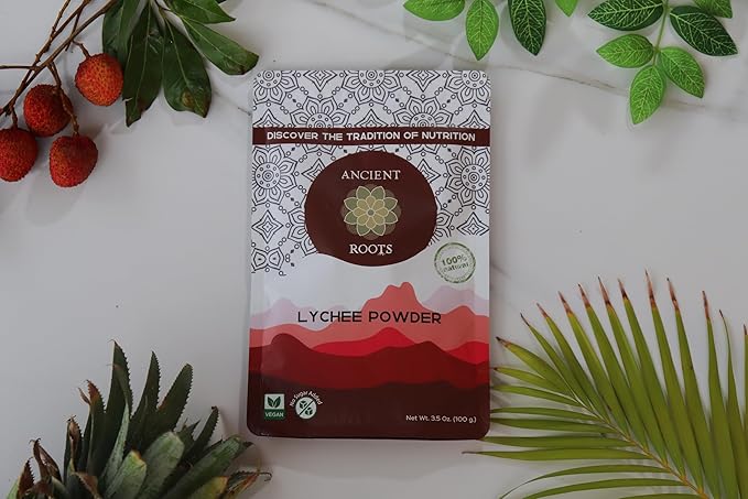 Ancient Roots Freeze-Dried Lychee Fruit Powder ??100% Organic, All-Natural Food Coloring, Rich in Antioxidants, No Added Sugar or Preservatives, 25 Servings (3.5 oz)