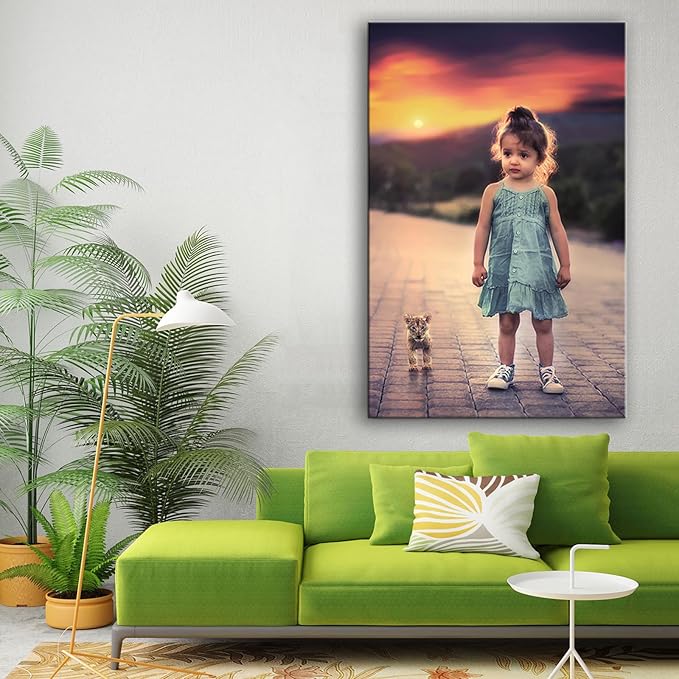 Personalized Custom Canvas Prints, Photo on Canvas Transform Your Photos into Stunning Framed Wall Art-Digitally Printed Photo to Canvas - Ideal for Home Decor, Gifts (32L?쐘48W" 80x120cm)