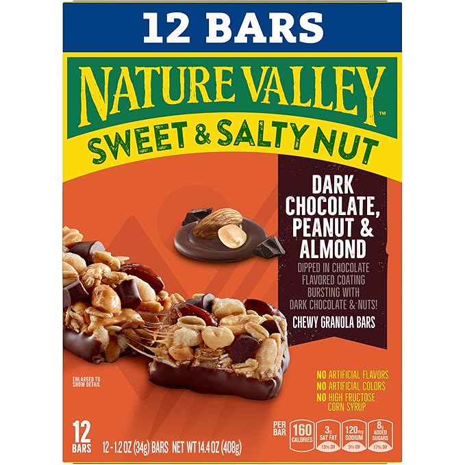 Nature Valley Granola Bars, Dark Chocolate Peanut Almond, 12 ct, 14.4 OZ