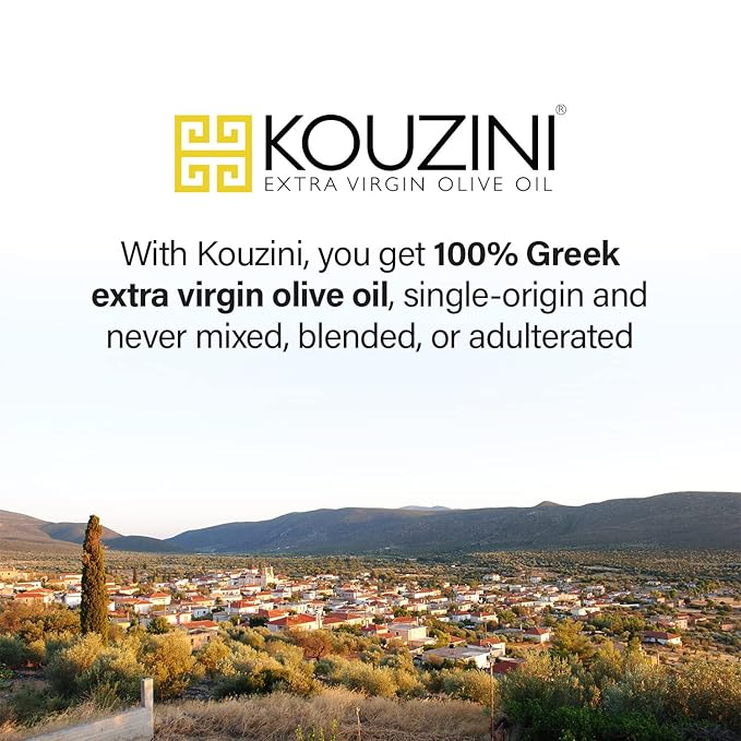 (3 Pack Premium) Kouzini Greek Premium Extra Virgin Olive Oil, Cold Pressed, Single Origin, Rich Flavor & Aroma, 500ml