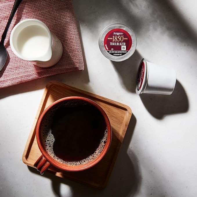 Folgers 1850 Trailblazer Medium-Dark Roast Coffee, 60 Keurig K-Cup Pods