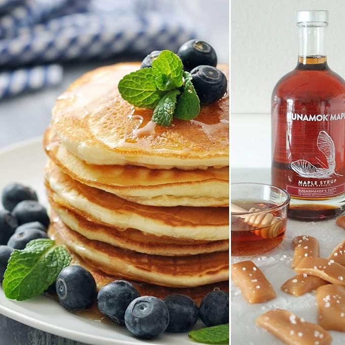 Runamok Maple Syrup Organic Sugarmaker's Cut - Grade A Vermont Maple Syrup, Amber Color, Rich Taste | Pure Maple Syrup & 100% Natural | Classic Breakfast & Pancake Syrup | 25.36 Fl Oz (750mL)