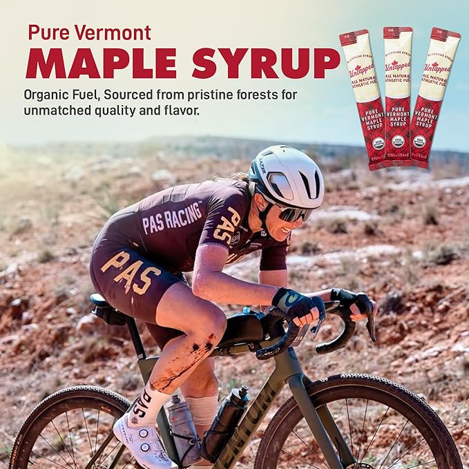 UnTapped Maple Syrup Packets Box of 20, Pack of 2 | Pure Maple Syrup Gel Packs for Runners | Single-Serve Running Energy Gels | Low Glycemic | Fuel to Keep You Running Longer