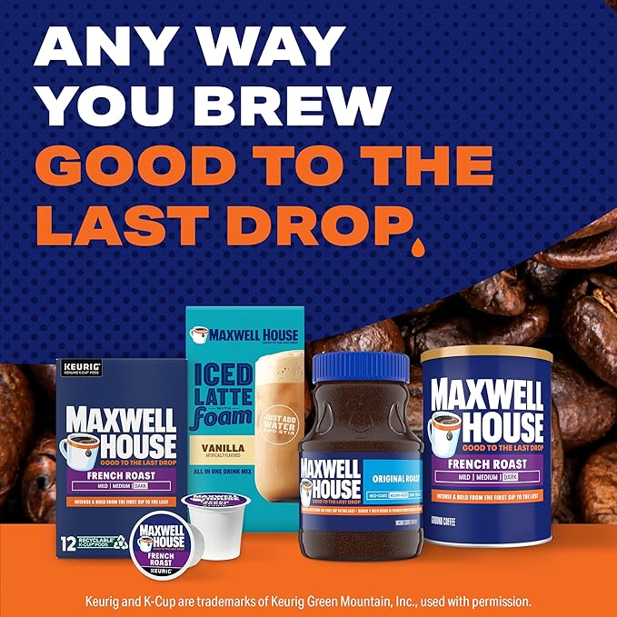 Maxwell House French Blend Ground Coffee, Bold Roast, 11 Ounce Canister